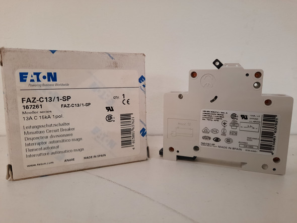 Eaton FAZ-C13/1-SP Miniature Circuit Breakers (MCBs) FAZ 1P 13A 120/240V 50/60Hz 1Ph