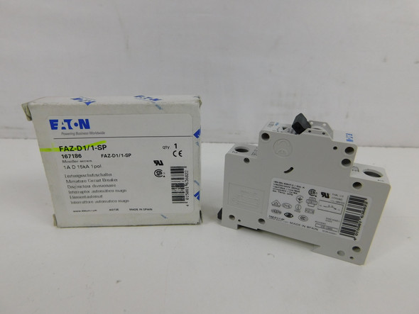 Eaton FAZ-D1/1-SP Motor Circuit Protector (MCPs) FAZ 1P 1A 277V 50/60Hz 1Ph EA