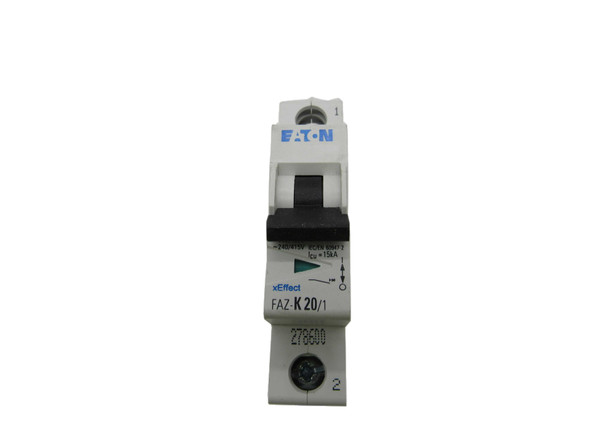 Eaton FAZ-K20/1 Miniature Circuit Breakers (MCBs) FAZ 1P 20A 277V 50/60Hz 1Ph