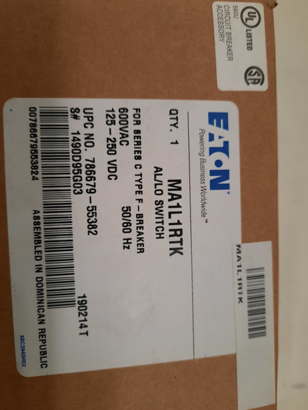 Eaton MA1L1RTK Circuit Breaker Accessories Al/Lo Switch