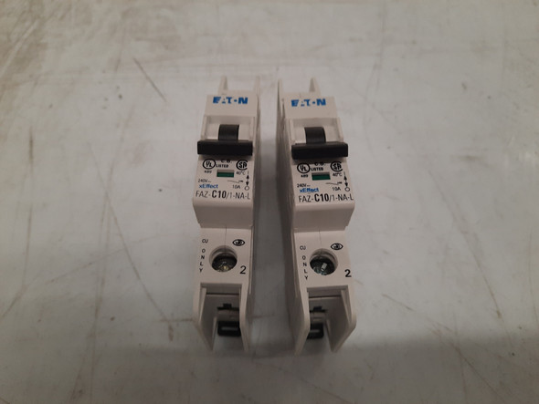 Eaton FAZ-C10/1-NA-L Din Rail Mounted Circuit Breakers FAZ 1P 10A 480V 50/60Hz EA