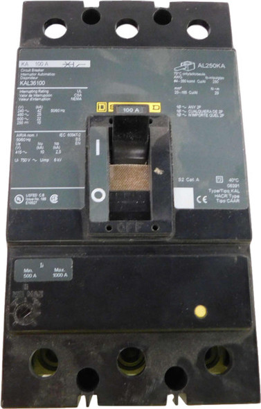 Square D KAL36100 Molded Case Breakers (MCCBs)