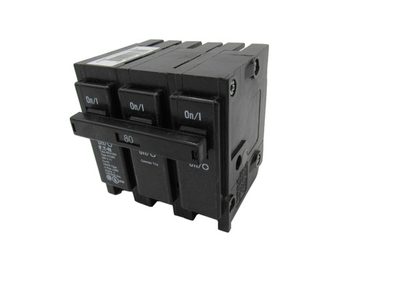 Eaton BRH380 Miniature Circuit Breakers (MCBs) BR 3P 80A 240V 50/60Hz 3Ph EA