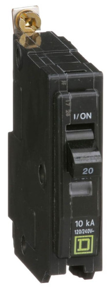 Square D QOB120 Miniature Circuit Breakers (MCBs) 20A 120V EA