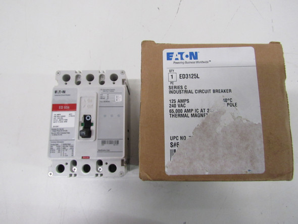 Eaton ED3125L Molded Case Breakers (MCCBs)