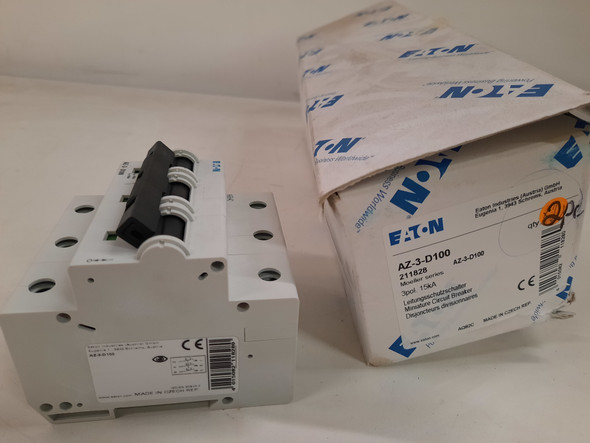 Eaton AZ-3-D100 Miniature Circuit Breakers (MCBs) FAZ 3P 100A 120/240V 50/60Hz 3Ph