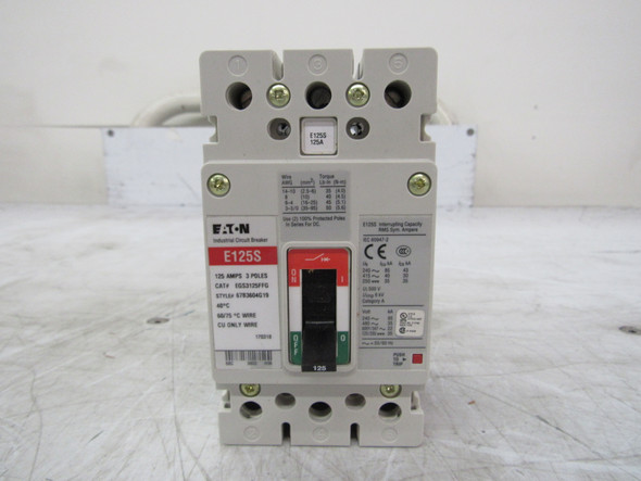 Eaton EGS3125FFG Molded Case Breakers (MCCBs) EGS 3P 125A 480V 50/60Hz 3Ph EG Frame EA