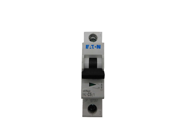 Eaton FAZ-C5/1 Miniature Circuit Breakers (MCBs) FAZ 1P 5A 480V 50/60Hz 1Ph