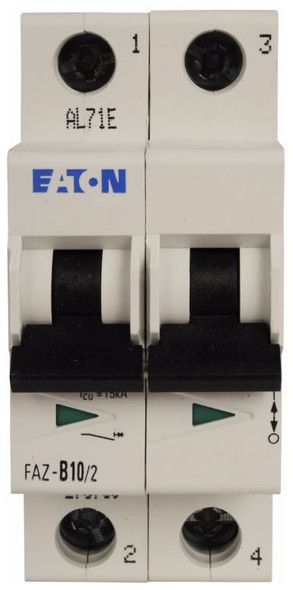 Eaton FAZ-D6/2-RT Miniature Circuit Breakers (MCBs) FAZ 2P 6A 277V 50/60Hz 1Ph EA