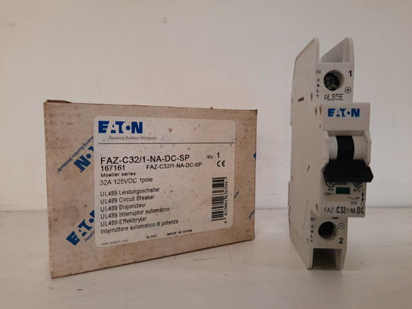 Eaton FAZ-C32/1-NA-DC-SP Miniature Circuit Breakers (MCBs) FAZ 1P 32A 480V 50/60Hz 1Ph EA