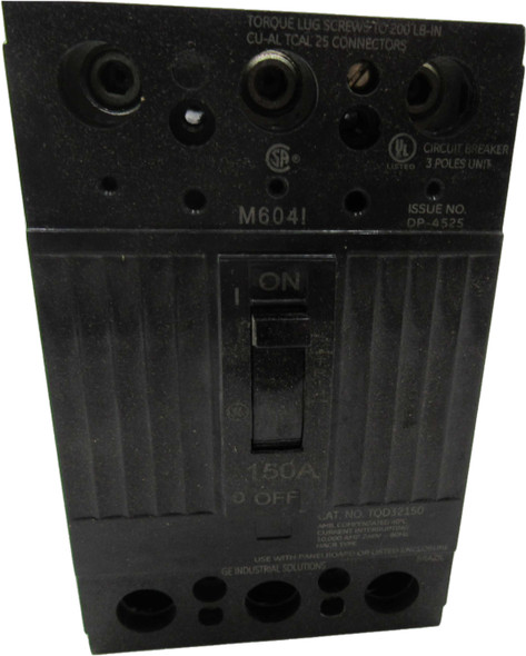 GE TQD32150X2 Molded Case Breakers (MCCBs) TQD 3P 150A 240V 50/60Hz 3Ph