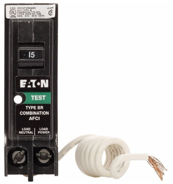 Eaton BRHN115AF Miniature Circuit Breakers (MCBs) BR 1P 15A 120V 50/60Hz 1Ph