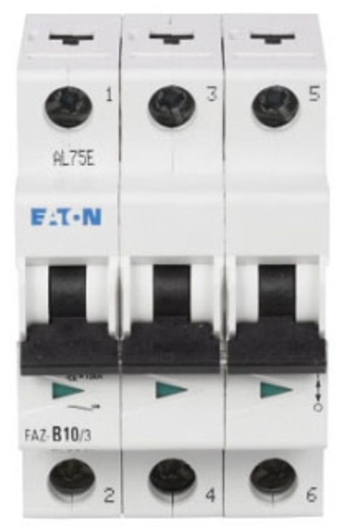 Eaton FAZ-D10/3 Miniature Circuit Breakers (MCBs) FAZ 3P 10A 277V 50/60Hz 3Ph EA