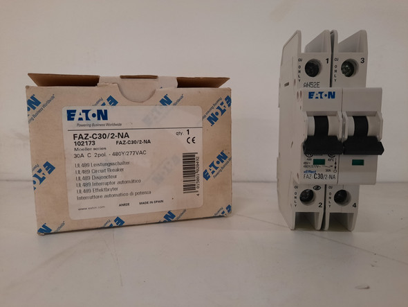 Eaton FAZ-C30/2-NA Miniature Circuit Breakers (MCBs) 2P 30A 277V EA