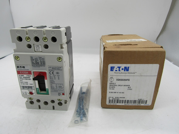 Eaton EGH3020AFG Molded Case Breakers (MCCBs) EGH 3P 20A 415V 50/60Hz 3Ph EG Frame