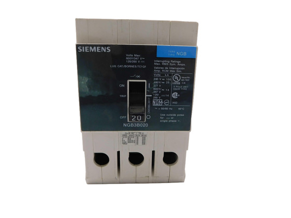 Siemens NGB3B020 Molded Case Breakers (MCCBs)