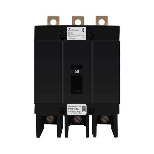 Eaton GHB3060 60A 277/480VAC, 125/250VDC Non-Interchangeable Trip Circuit Breaker