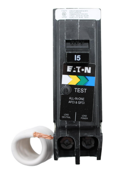 Eaton BRN115A1CS Miniature Circuit Breakers (MCBs) 1P 15A 120V 50/60Hz 1Ph EA