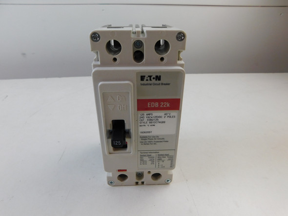 Eaton EDB2125 Molded Case Breakers (MCCBs) EDB 2P 125A 240V 50/60Hz 2Ph F Frame EA