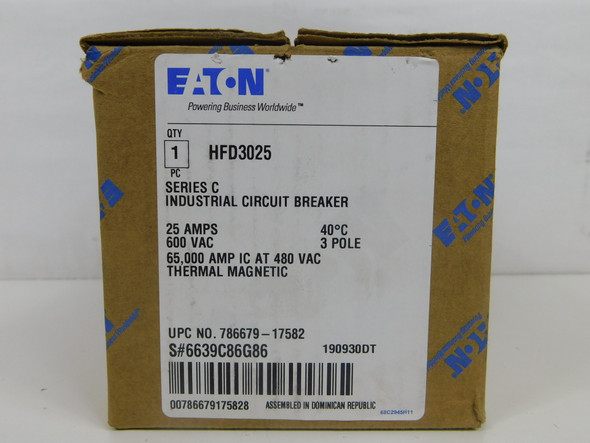 Eaton HFD3025 Molded Case Breakers (MCCBs)