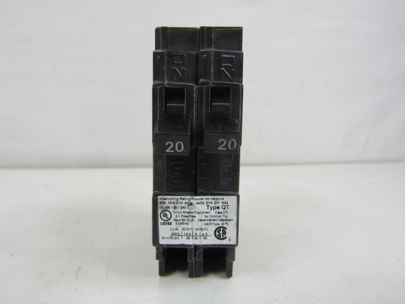 Siemens Q2020 Miniature Circuit Breakers (MCBs) 20/20A 120V