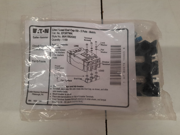 Eaton EF3RTWK Circuit Breaker Accessories Metric End Cap Kit 3P J-K Frame