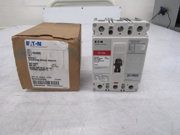 Eaton FD3200 Molded Case Breakers (MCCBs) FD 3P 200A 600V 50/60Hz 3Ph F Frame EA Thermal Magnetic