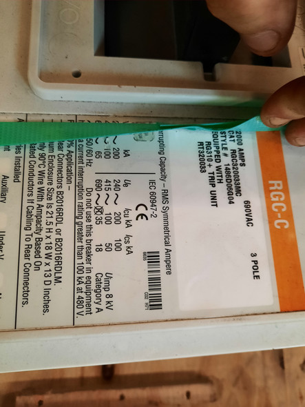 Eaton RGC320033MC Molded Case Breakers (MCCBs)