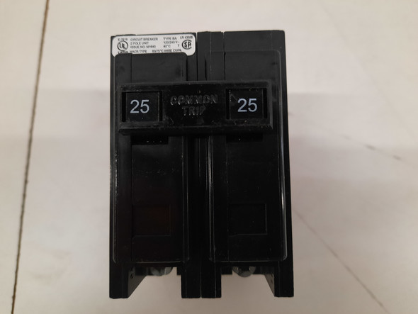 Eaton BAB2025 Miniature Circuit Breakers (MCBs) BAB 2P 25A 240V 50/60Hz 1Ph EA
