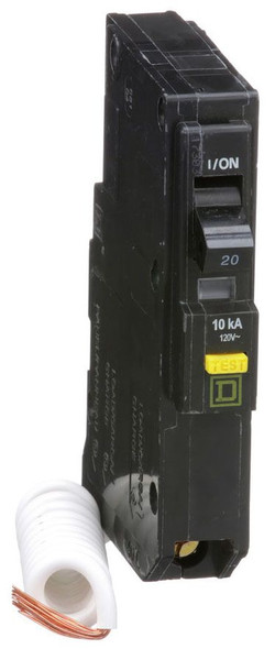 Square D QO120GFI Miniature Circuit Breakers (MCBs) QO 1P 20A 120V 50/60Hz 1Ph
