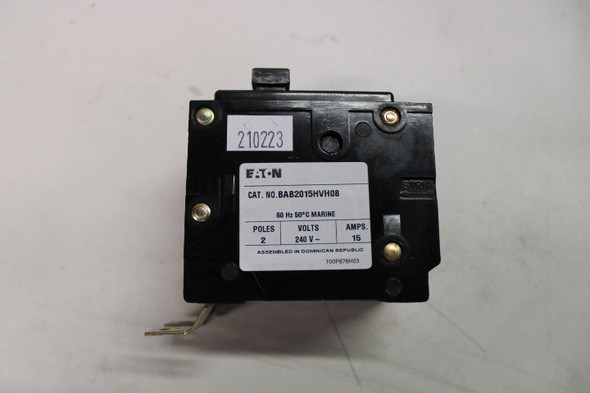 Eaton BAB2015HVH08 Miniature Circuit Breakers (MCBs) BA 2P 15A 120/240V 50/60Hz 1Ph EA