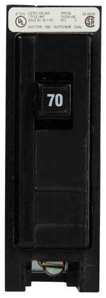 Eaton BAB1070 Miniature Circuit Breakers (MCBs) BA 1P 70A 240V 50/60Hz 1Ph Eaton BAB1070 Miniature Circuit Breakers (MCBs) BA 1P 70A 240V 50/60Hz 1Ph