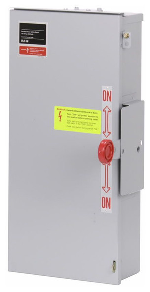 Eaton DT223URK-NPS Double Throw Safety Switches DT 2P 100A 240V 50/60Hz 1Ph EA NEMA 3R