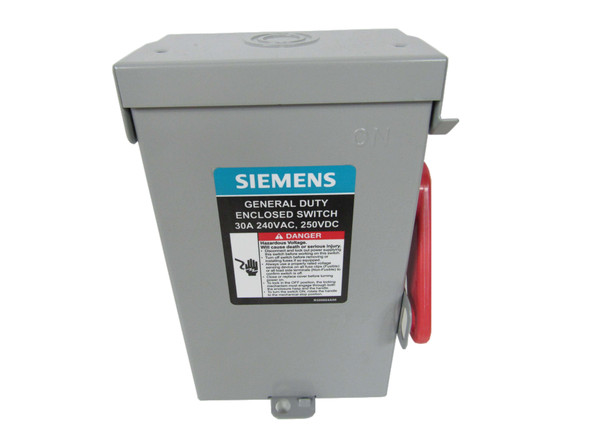 Siemens GF321NA Safety Switches GF 3P 30A 240V 50/60Hz 3Ph Fusible 4Wire NEMA 1