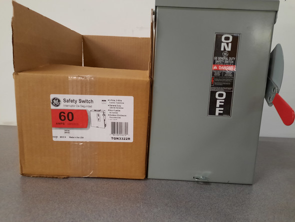 GE TGN3322R Safety Switches TGN 3P 60A 240V 50/60Hz 3Ph Non Fusible 3Wire Nema 3R GE TGN3322R Safety Switches TGN 3P 60A 240V 50/60Hz 3Ph Non Fusible 3Wire Nema 3R