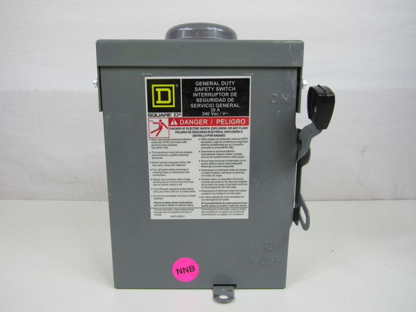 Square D DU321RB Safety Switches DU 3P 30A 240V 50/60Hz 3Ph Non-Fusible 3Wire NEMA 3R