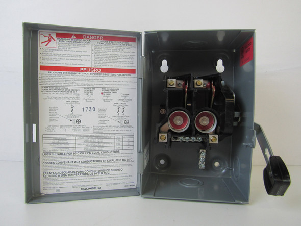 Square D L211N Safety Switches L 2P 30A 240V 50/60Hz 1Ph Fusible 3Wire EA NEMA 1