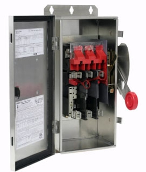 Eaton DH362FWK Safety Switches DH 3P 60A 600V 50/60Hz 3Ph Fusible w/o Neutral 3Wire EA NEMA 4X