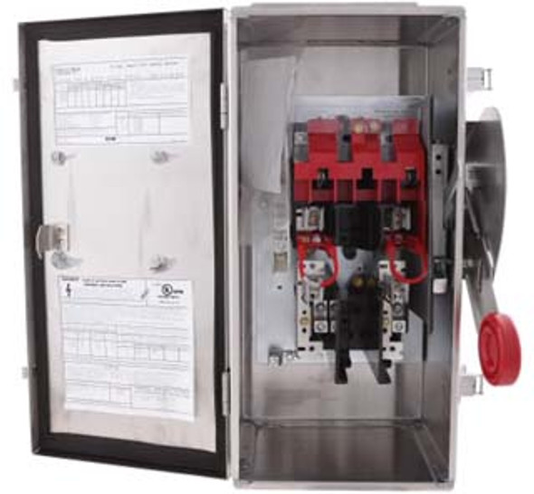 Eaton DH222NWKX Safety Switches DH 2P 60A 240V 50/60Hz 1Ph Fusible w/ Neutral 3Wire 1BOX NEMA 4X