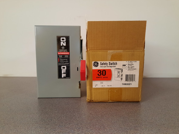 GE THN3321 Safety Switches THN 3P 30A 240V 50/60Hz 3Ph Non Fusible 3Wire EA NEMA 1 Heavy Duty