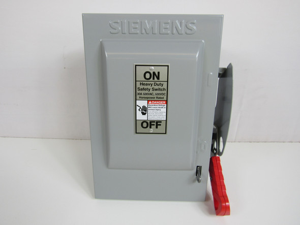 Siemens HNF261 Safety Switches HNF 2P 30A 600V 50/60Hz 1Ph Non Fusible 2Wire EA NEMA 1