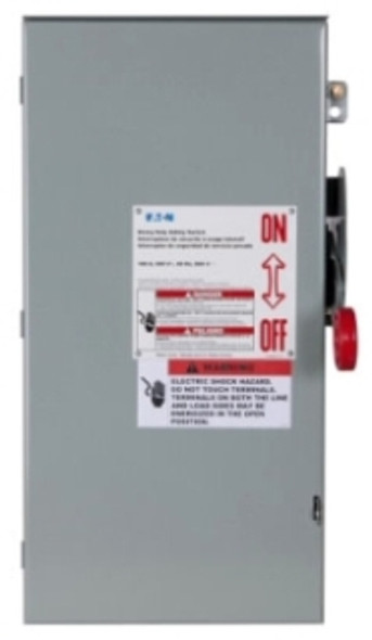 Eaton DH163URKN Safety Switches DH 1P 100A 600V 50/60Hz 1Ph Non Fusible 4Wire NEMA 3R
