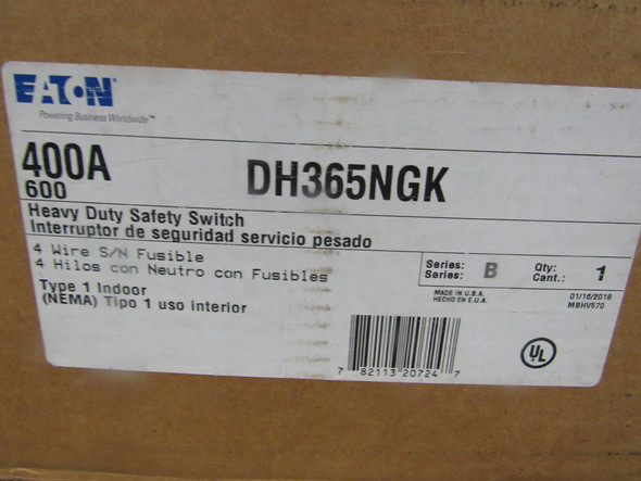 Eaton DH365NGK Safety Switches EA Eaton DH365NGK Safety Switches EA