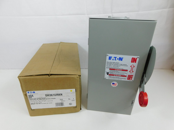 Eaton DH361URKN Safety Switches DH 3P 30A 600V 50/60Hz 3Ph Non Fusible 4Wire EA NEMA 3R