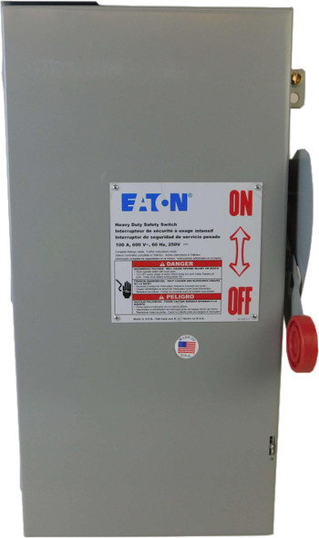 Eaton DH263FRK Safety Switches DH 2P 100A 600V 50/60Hz 1Ph Fusible 2Wire EA NEMA 3R