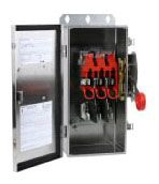 Eaton DH361FWKV Safety Switches DH 3P 30A 600V 50/60Hz 3Ph Fusible 3Wire NEMA 4X