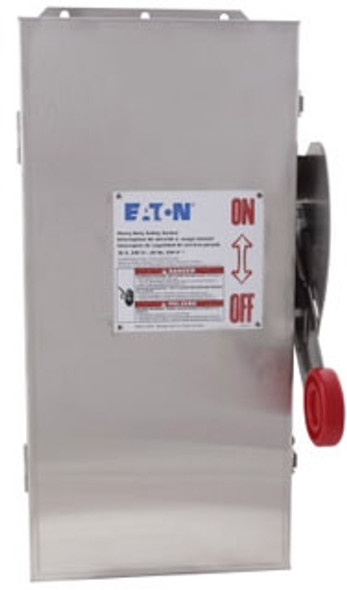 Eaton DH321FWK Safety Switches DH 3P 30A 240V 50/60Hz 3Ph Fusible w/o Neutral 3Wire EA NEMA 4