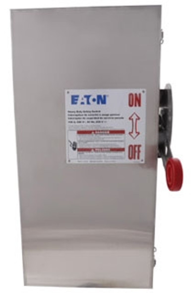 Eaton DH223NWK Safety Switches DH 2P 100A 240V 50/60Hz 1Ph Fusible w/ Neutral 3Wire NEMA 4X
