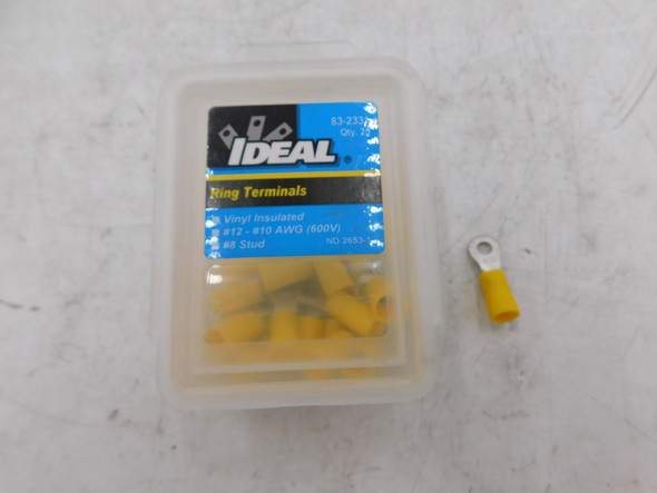 Ideal 83-2331 Misc. Cable and Wire Accessories Ring Terminal Yellow 25BOX
