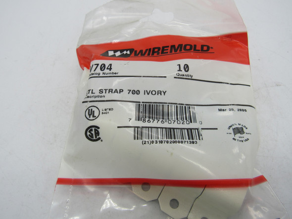 Wiremold V704 Misc. Cable and Wire Accessories Steel Strap Ivory 10BOX